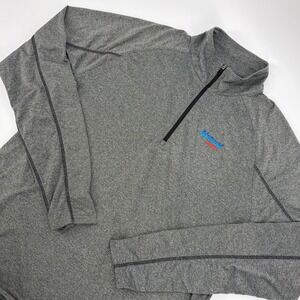 Elevate Mens Natural Light Quarter Zip Pullover Gray Performance Shirt XL